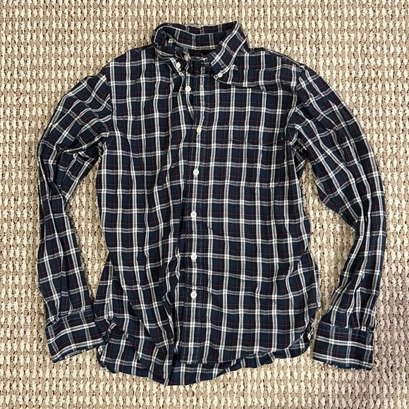 Chad Button Down- Dusty Blue Plaid